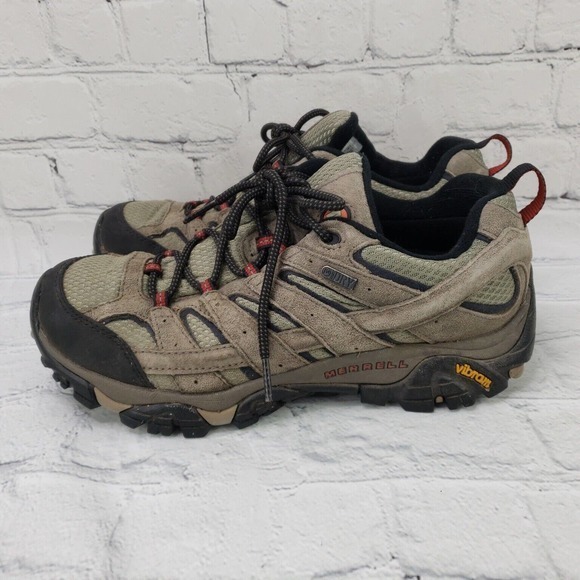 MERRELL MEN'S MOAB 2 WATERPROOF HIKING LACE COMFORTABLE SHOES BARK J08871 SIZE 8 - Picture 3 of 9